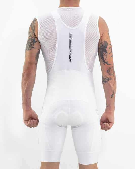 CALZA CICLISMO BIB 35SP PAD ITALIANO BLANCA