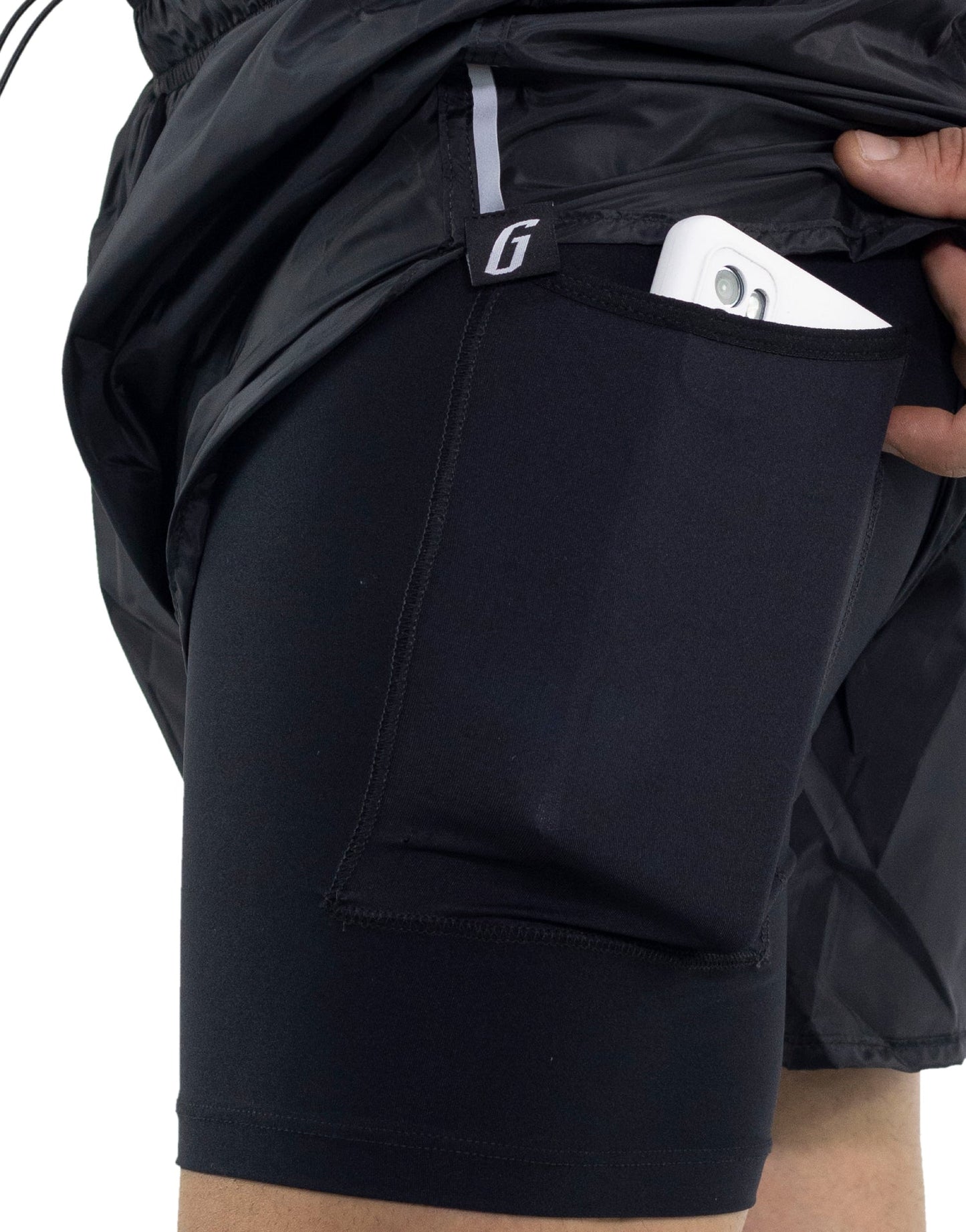 PANTALON RUNNING CON BOLSILLO NEGRO