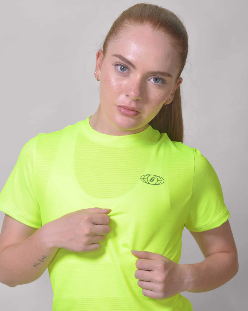 POLERA RUNNING FLOW GREEN Mujer