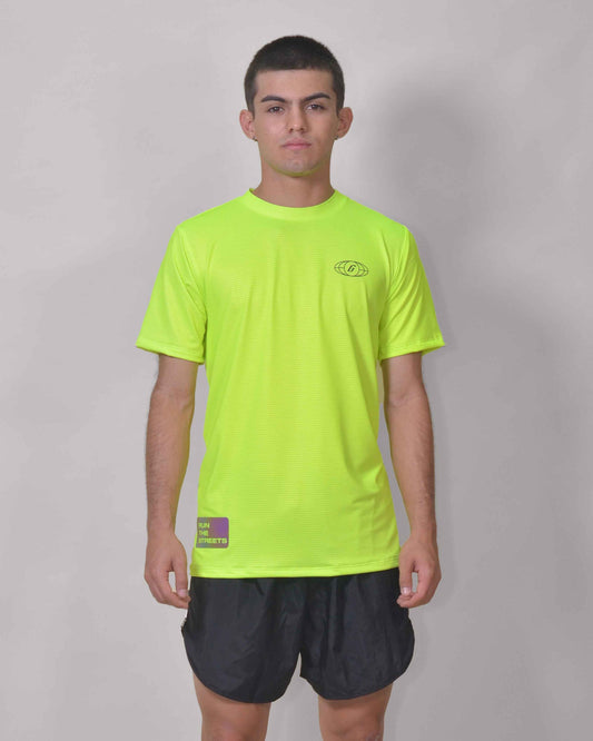 POLERA RUNNING GREEN FLOW
