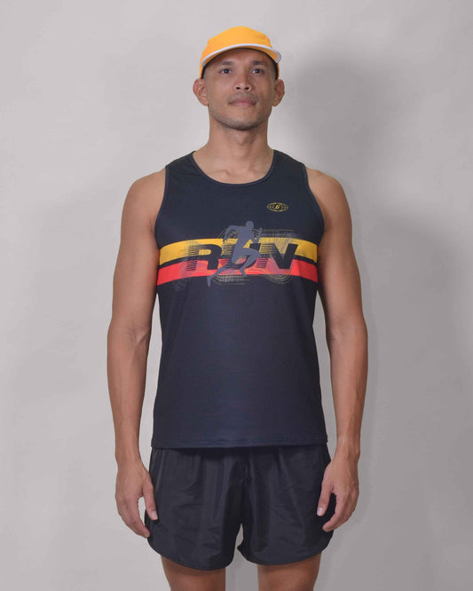 POLERA RUNNING BLACK RUN sin mangas
