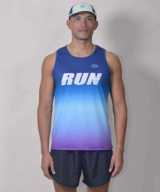 POLERA RUNNING CELESTE sin mangas