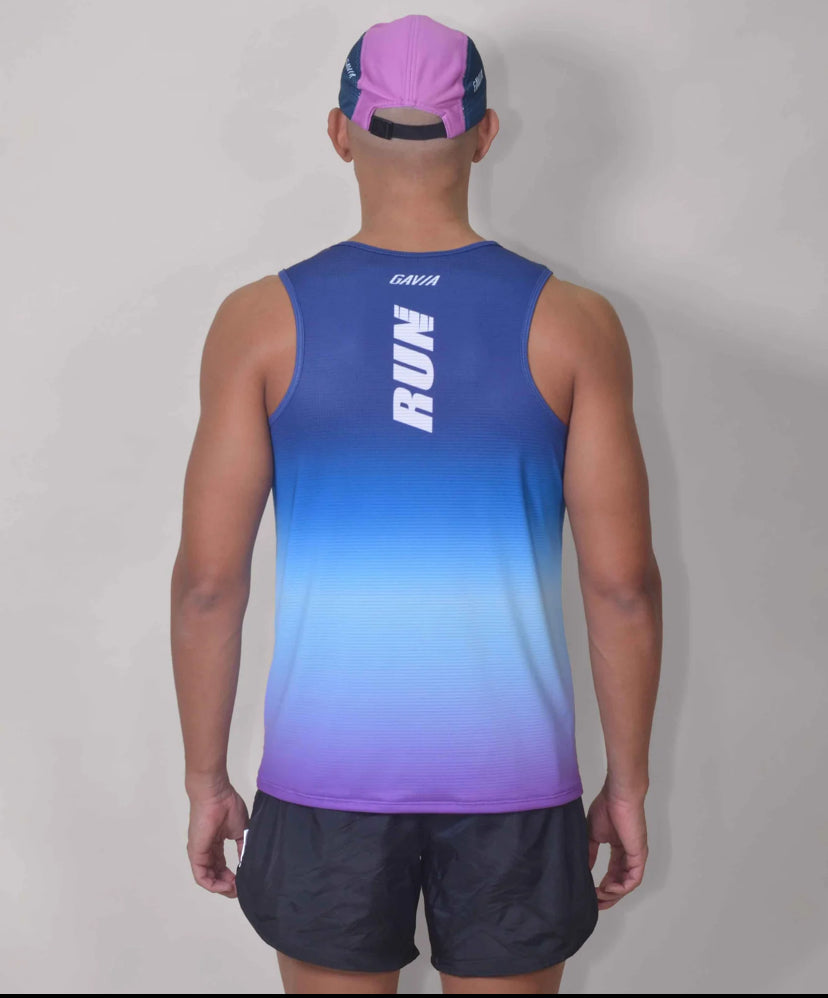 POLERA RUNNING CELESTE sin mangas