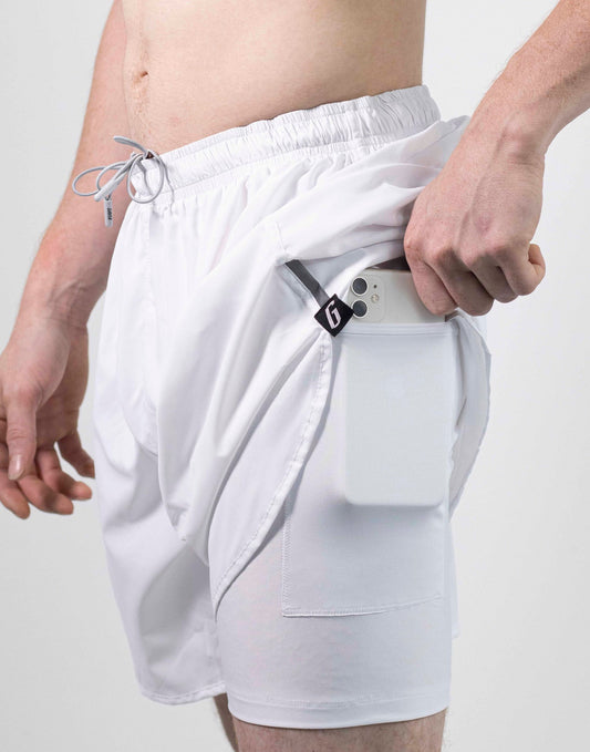 PANTALON RUNNING CON BOLSILLO BLANCA