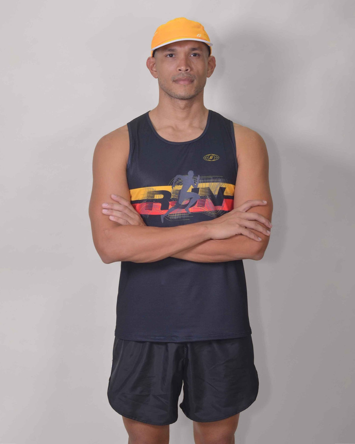 POLERA RUNNING BLACK RUN sin mangas